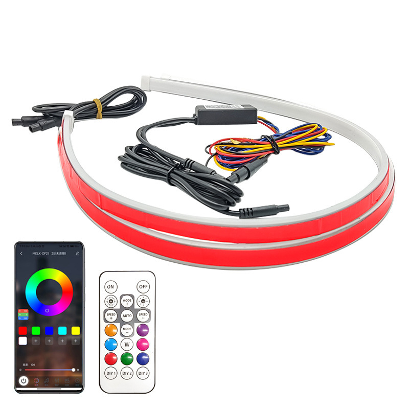 Lumini LED pentru farurile de zi ale mașinii, control prin APP, silicon, 12V, 10W/m, IP6, Compatibilitate universală