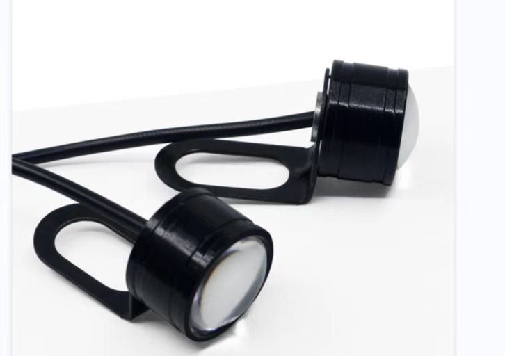 Motociklistička LED svjetla Eagle Eye s ogledalom, prednja svjetla, komplet od 3 svjetla, IP68, 12V