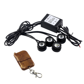 Automobilska LED svjetla Eagle Eye (4×1.5W) s bežičnim daljinskim upravljačem – 600lm, 12V, aluminijsko kućište, vijek trajanja 50.000 h