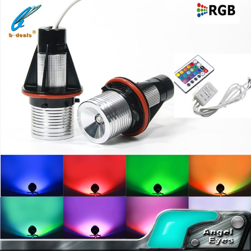 Lampa LED Angel Eye pentru BMW, 5W RGB cu telecomandă IR, BD-LM-E39RGBIR, compatibilă cu E39, E60, E87, E61, E63