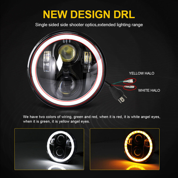 LED prednja svjetla za Wrangler auto, puni okrugli dizajn, 12-24V, IP67, 62000LM, 40W