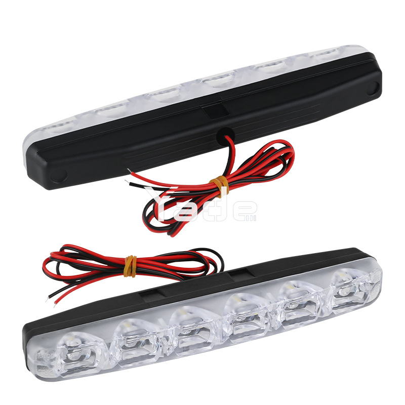 Harpunskog oblika 6‑LED dnevna svjetla za auto, vodootporna DRL, dekorativno osvjetljenje rešetke