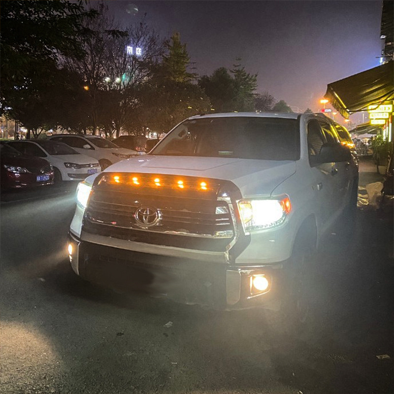 LED svjetlo rešetke automobila, 12V–24V, 12 LED, vodootporno, žuto dnevno svjetlo za pickup