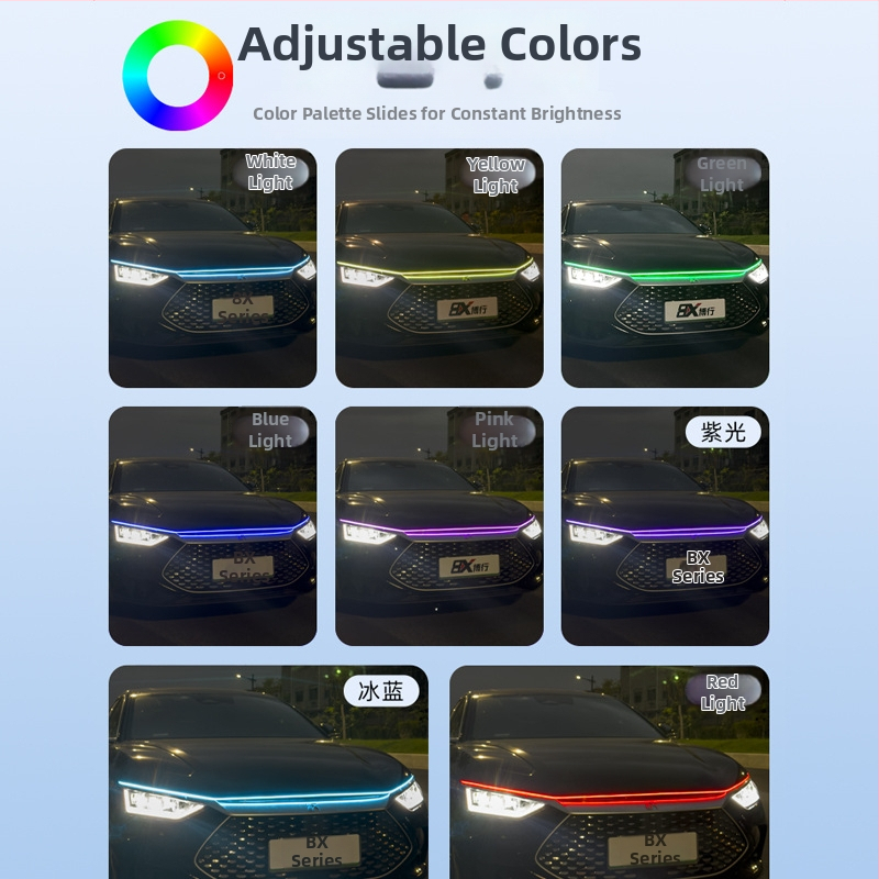 Dekorativna LED svjetla za poklopac automobila s dinamičkom tekućom atmosferom, 12V, IP67, 8W, 3000 lm, LED 2835