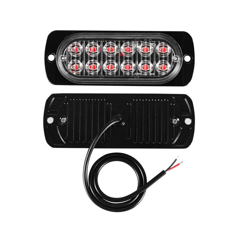 12-24V bočno sigurnosno svjetlo za vozilo, 12 LED ultra-tanki strob svjetlo, neprekidno osvjetljenje, za kamione