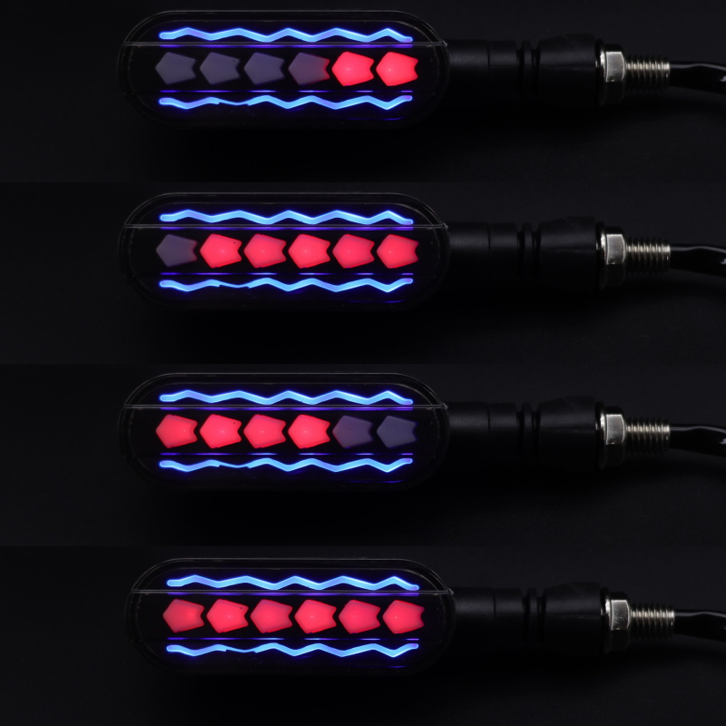 LED sekvencijski pokazivači za motocikl, vodootporni, 12V, ABS kućište