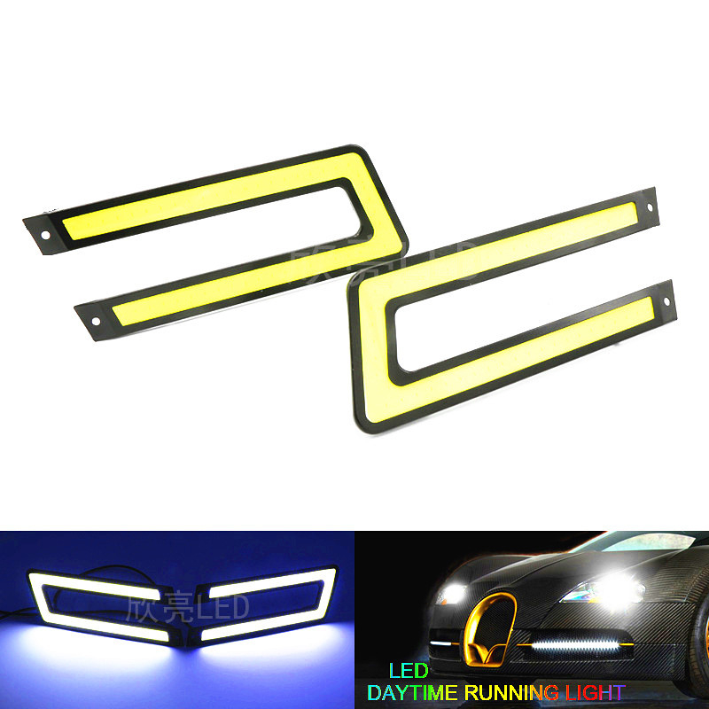 Lampa DRL LED COB în formă de U, 5W, 12V, 560 lm, IP65, carcasă din aluminiu