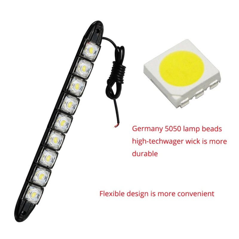 Lumină LED de zi în formă de șarpe pentru mașină – 12V, 4W, 900lm, 50.000h