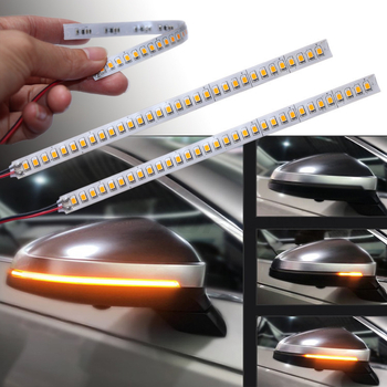 LED trak za stražnje ogledalo automobila s tekućim svjetlosnim učinkom, dinamički pokazivač i dnevno svjetlo, aluminijski substrat, 12V, 5W, 0.2A, Model Mk-698366