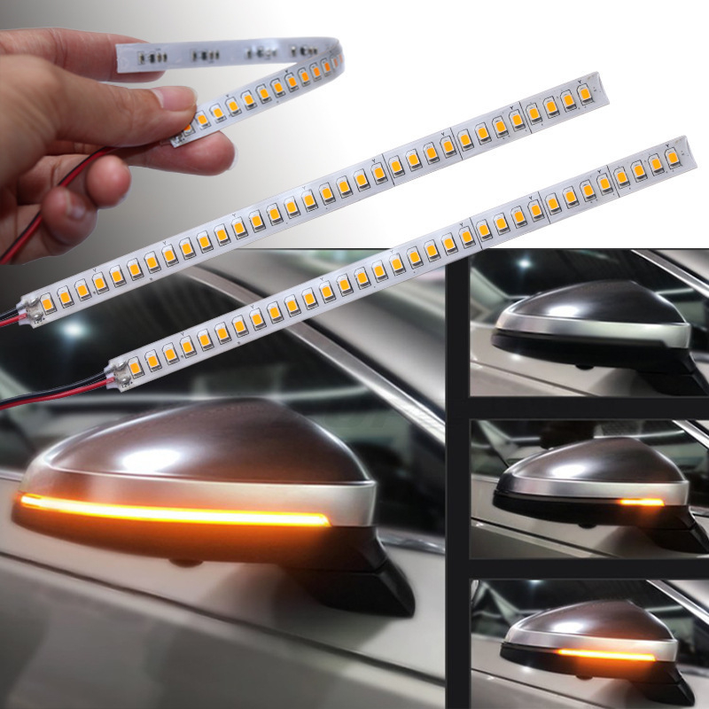 LED trak za stražnje ogledalo automobila s tekućim svjetlosnim učinkom, dinamički pokazivač i dnevno svjetlo, aluminijski substrat, 12V, 5W, 0.2A, Model Mk-698366