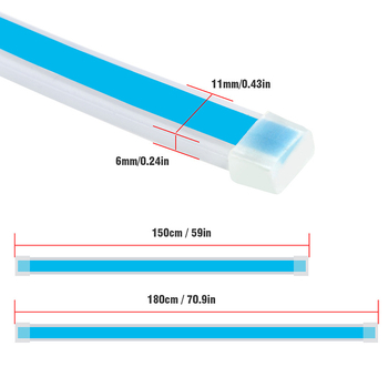 LED trak za kapu automobila s RGB ambijentalnim osvjetljenjem, model Cover Light, 12V, 5W, silikon, prilagodljivo