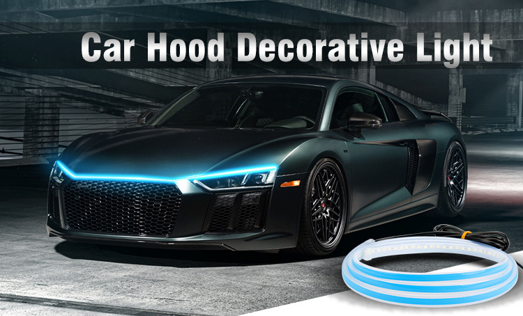 LED trak za kapu automobila s RGB ambijentalnim osvjetljenjem, model Cover Light, 12V, 5W, silikon, prilagodljivo