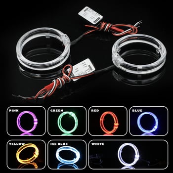 Focală LED pentru ceață auto cu ochi de înger și ghid de iluminare, 3030SMD, 9-36V, 3000LM, IP65, 50.000h