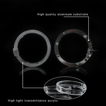 Focală LED pentru ceață auto cu ochi de înger și ghid de iluminare, 3030SMD, 9-36V, 3000LM, IP65, 50.000h