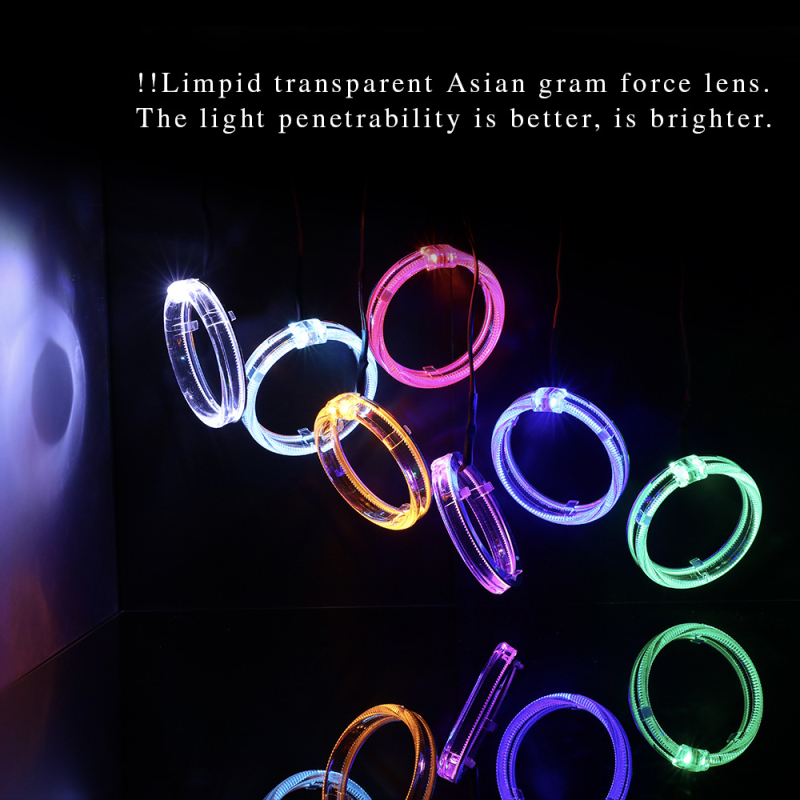 Focală LED pentru ceață auto cu ochi de înger și ghid de iluminare, 3030SMD, 9-36V, 3000LM, IP65, 50.000h