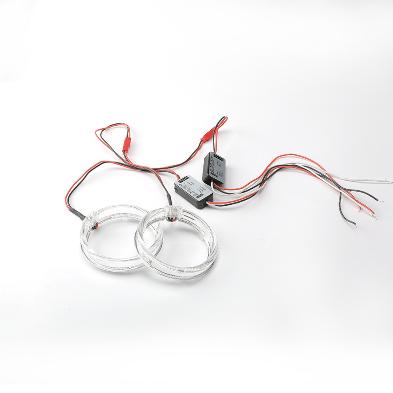 Focală LED pentru ceață auto cu ochi de înger și ghid de iluminare, 3030SMD, 9-36V, 3000LM, IP65, 50.000h