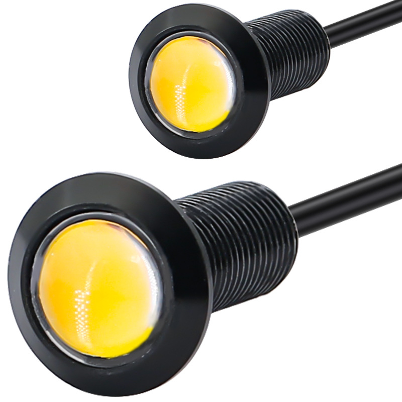 Sunshiny LED COB impermeabil Eagle Eye pentru mașină, cu montaj universal, intrare 9–30V, putere 2.3W, curent 0.195A, lumină de zi și lumină de mers înapoi