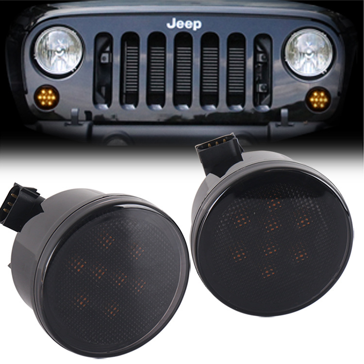 LED prednje signalo svjetlo za rešetku Jeep Wrangler JK – 12V, 8W, 1000 lm, IP67