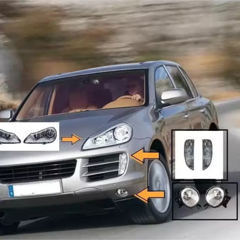 Lumină pentru bara frontală Porsche Cayenne 2007-2010, model 9PA1, numerele de piesă 95563118102 și 95563118202