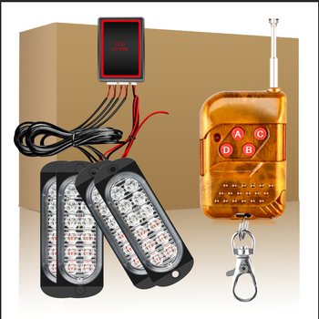 Lumină de zi pentru mașină, LED 12-LED, telecomandă wireless, 12V, 36W, 800 lm