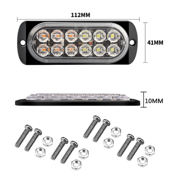 Lumină de zi pentru mașină, LED 12-LED, telecomandă wireless, 12V, 36W, 800 lm