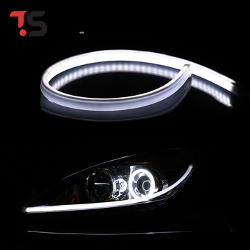 LED trak dnevnog svjetla za auto, silikon vodootporna dekorativna svjetleća traka, 30/45/60 cm