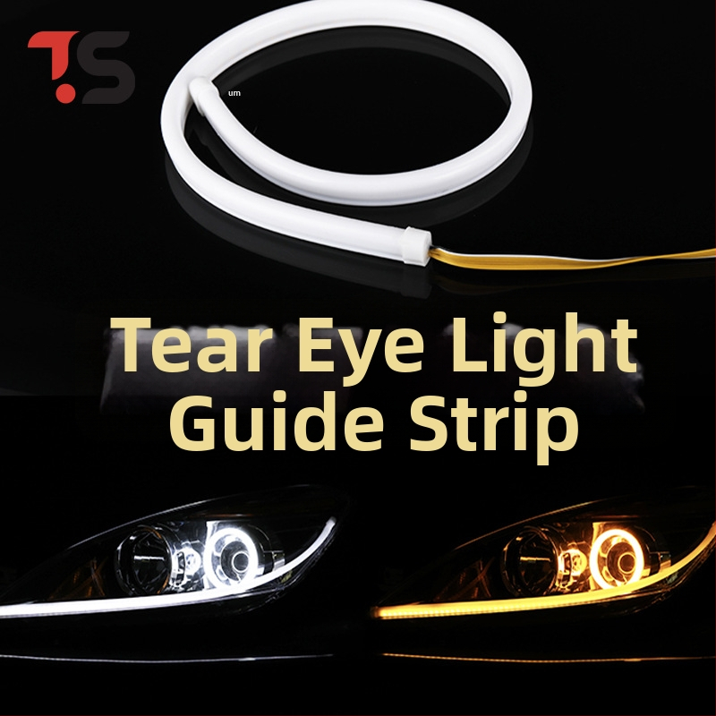 LED trak dnevnog svjetla za auto, silikon vodootporna dekorativna svjetleća traka, 30/45/60 cm