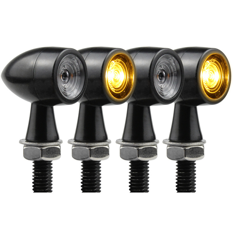 Indicator retro pentru motocicletă, LED metalic, lumină de zi, 12V, 3W, 3000K, 10000h