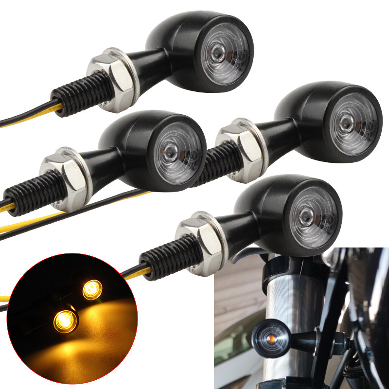 Indicator retro pentru motocicletă, LED metalic, lumină de zi, 12V, 3W, 3000K, 10000h