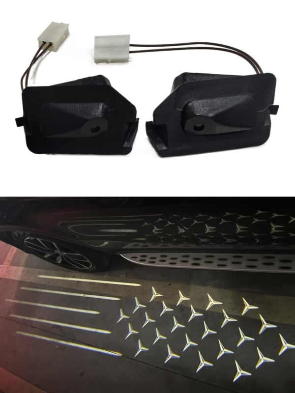 Iluminare ambientală LED pentru oglinda retrovizoare, efect stea, model P500, putere 200, Virtue, compatibil cu W205 W213 W253 W257 W222 W247