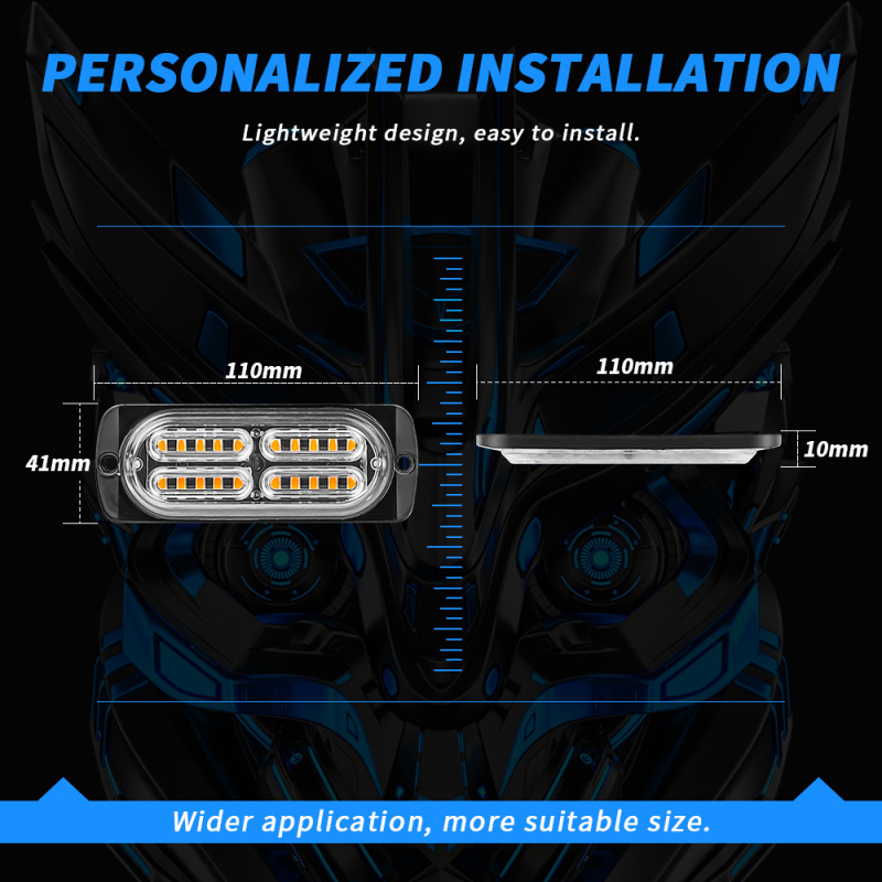 DXZ Automobil 20LED Aluminijsko Prednja Rešetka Svjetlo DRL sa Strobom, 12V 40W