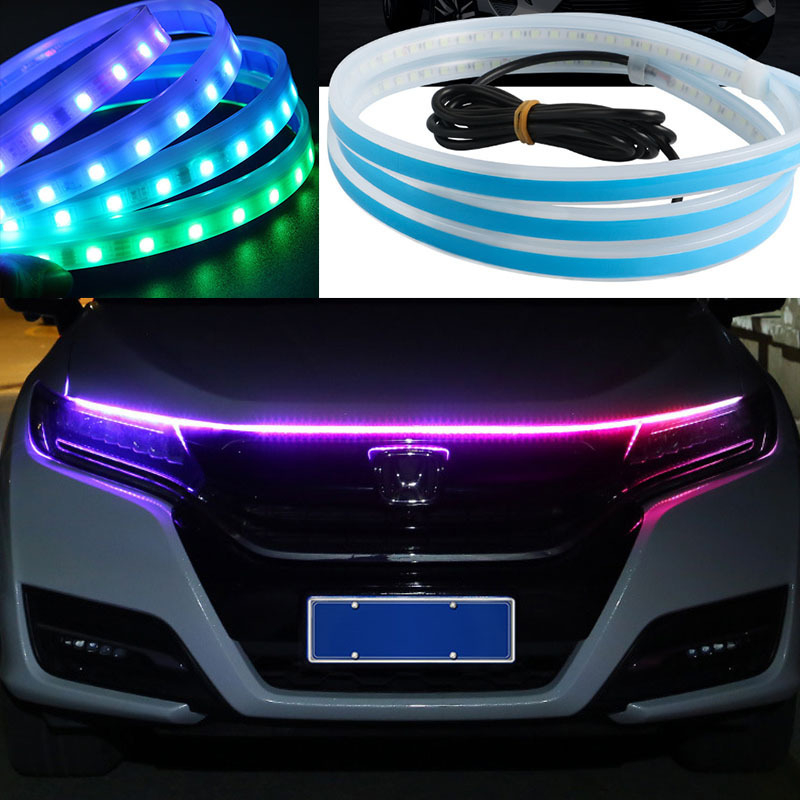 RGB LED dnevna svjetlost kroz rešetku uz integrirani vodič svjetla za prostor prednjeg poklopca