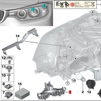 Chip faruri DRL BMW Seria 3 F30/F35/F34/F35 GT 2012-2015, schimbare culoare, luminozitate înaltă, 12V, 10W, IP67, 5000 lm, durată de viață 30000-50000 h