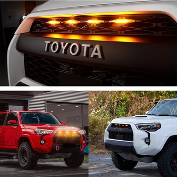 Toyota 4Runner gornja i srednja rešetka s malim žutim dnevnim svjetlom, DRL modifikacija bez ikakvog oštećenja za off-road