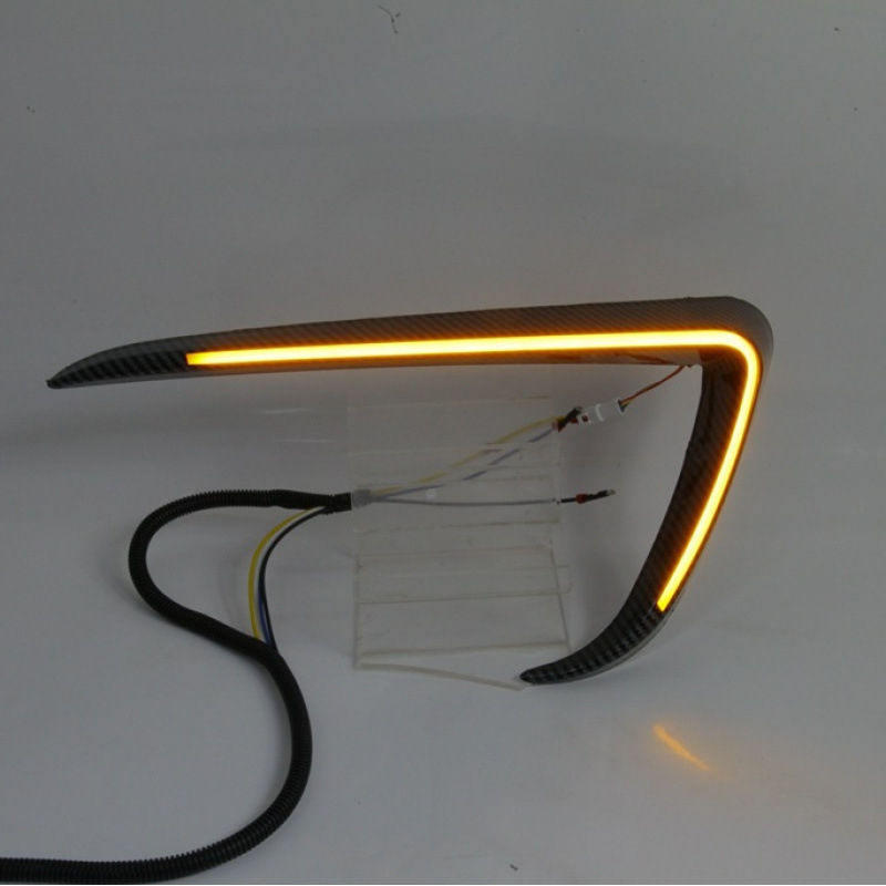 Lumini sprâncene Tesla, faruri de ceață și lumini de zi, LED, 12V, ABS, flux luminos 6000 lm, durată 50000 h