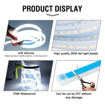 Амбиентно LED осветление за капак на автомобил с лента за светлинен водач и цветова промяна — 10W, 12V, 1A, модел 20220923JTG, LED + силиконов гел