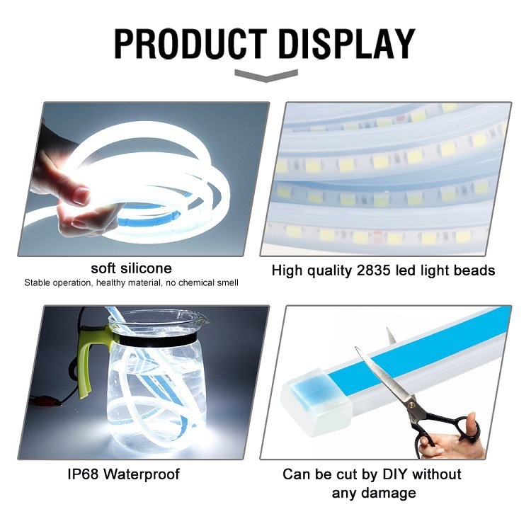 Амбиентно LED осветление за капак на автомобил с лента за светлинен водач и цветова промяна — 10W, 12V, 1A, модел 20220923JTG, LED + силиконов гел