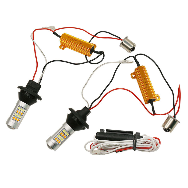 LED kétszínű indexlámpa nappali működéssel, modell 1156, 12V, 20W, LED, 7000-8000K