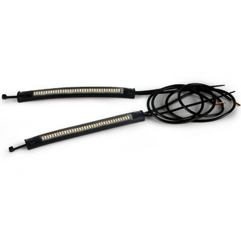 Motorkerékpár első villa LED gyűrűs indexlámpa, 36-LED, kettőszínű, 12V, 5W, 3000–6000K