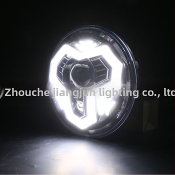 LED фар за Wrangler с висок и нисък лъч, дневен светлинен сигнал и RGB светлинен пръстен, модел OL-2072R, 50W 12V