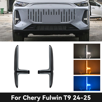LED dnevna svjetla za Chery Fengyun T9 sa sekvencijalnim pokazivačima smjera – ABS kućište, ugrađene LED diode; 12V LED izvor; vijek trajanja > 10 000 sati