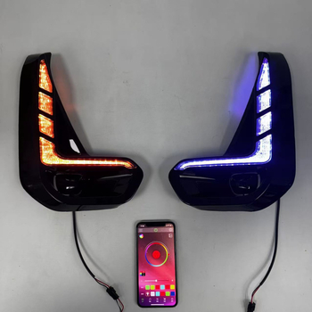Prednja RGB LED dnevna svjetla za Toyota Hilux 2020 – Kontrola putem mobilnog telefona, ABS kućište, 12V, 1W