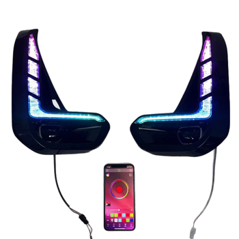 Prednja RGB LED dnevna svjetla za Toyota Hilux 2020 – Kontrola putem mobilnog telefona, ABS kućište, 12V, 1W