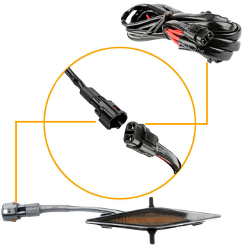 LED противотуманна лампа за Toyota 4Runner (14–20), монтирана в решетката – ABS+LED, 12V, 500 lm, живот 50 000 ч