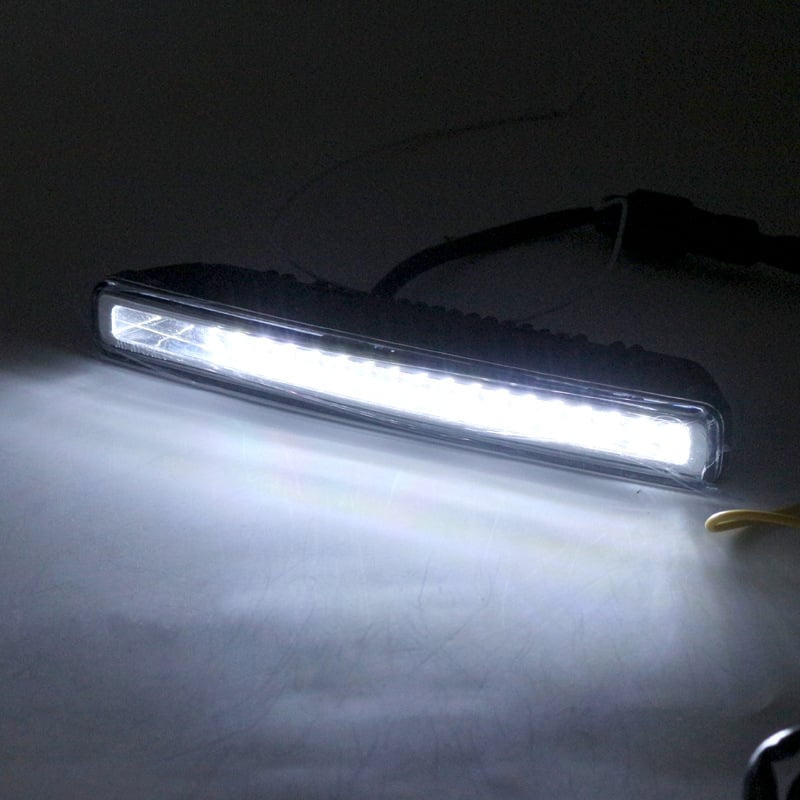 Univerzalne LED dnevna svjetla za automobile, ultrajasna, vodootporna, utrkački stil, sa sekvencijalnim efektom svjetla