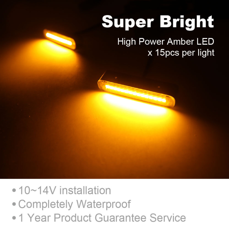 IP67 vodootporne DRL dnevne svjetiljke za srednju rešetku F-150 pickup, jantarne i bijele LED, ultra jasne