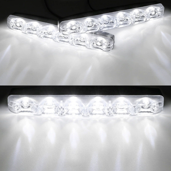 LED dnevna svjetla za automobil, univerzalna dekorativna svjetla prednje rešetke, 6 LED, 12V