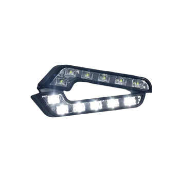Autó LED nappali menetfény, L-alakú, 6-LED 3030, 12V, 4.2W, 0.35A