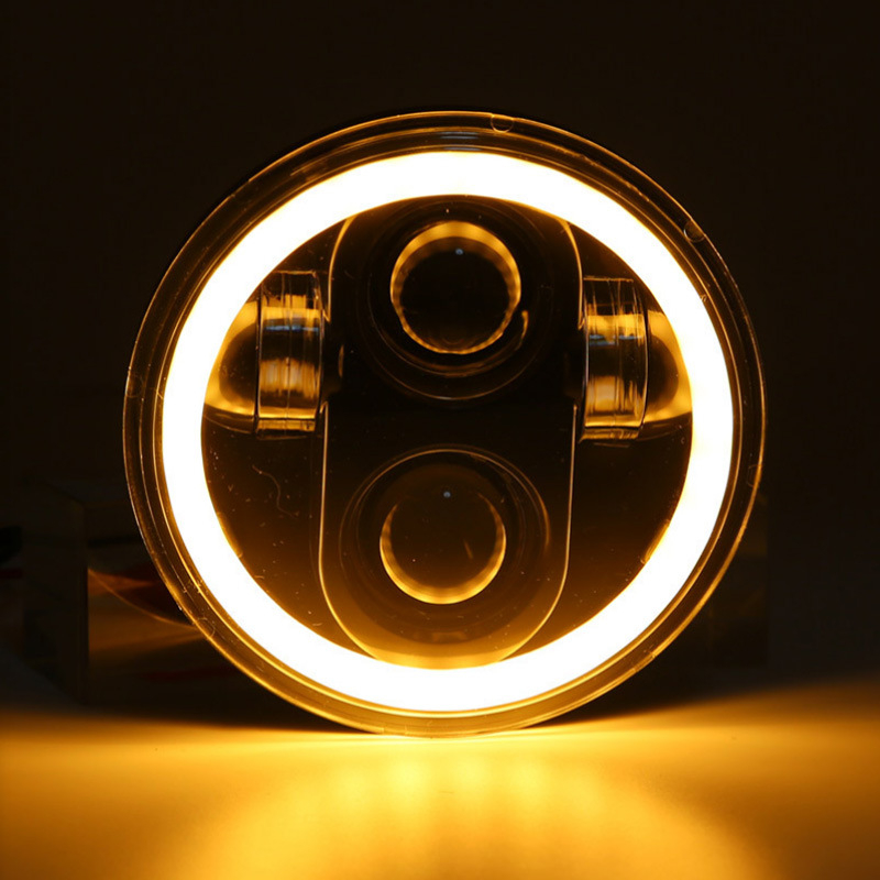 LED far Wrangler 5,75 inča, s 4 LED diodama i prstenom Angel Eye, žuto-bijele boje