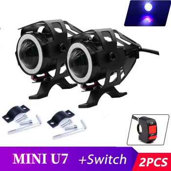 U7 Mini LED prednje svjetlo za motocikl - CREE, 125W, 12V, 12500LM, IP68